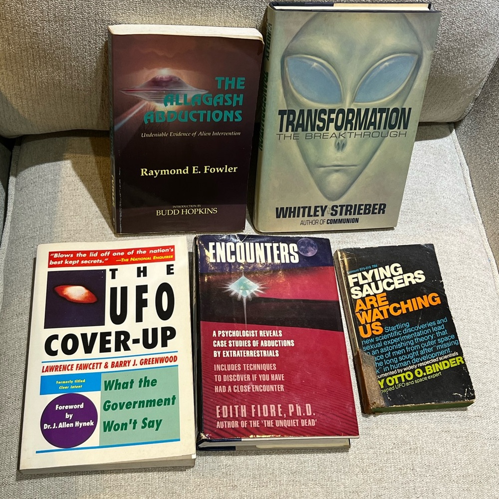 Vintage UFO Alien Book Lot of 5